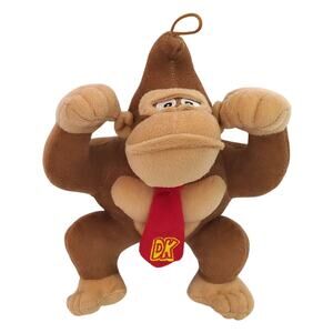 Nintendo Donkey Kong DK Plush 10" Super Mario Stuffed Animal No Tag Used Good